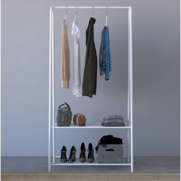 beyaz-elbise-askiligi-esek-askilik-metal-askilik__0381895164078369 Metal Gardırop Açık Tasarım Kıyafet Askılığı Metal Portmanto - Görsel 1