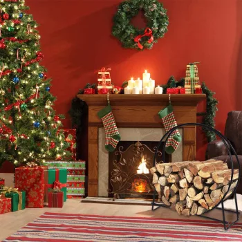 Ferforje Şömine Odunluk Dekoratif Metal Odunluk - Görsel 2