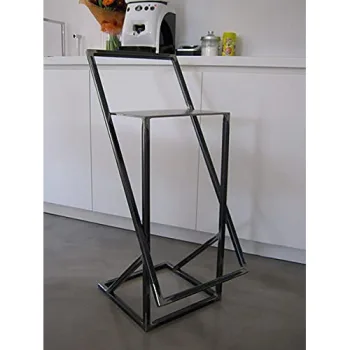 Metal Bar Taburesi Profil Yüksek Sandalye Mutfak Taburesi - Görsel 2