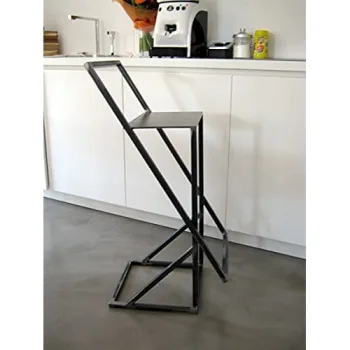 Metal Bar Taburesi Profil Yüksek Sandalye Mutfak Taburesi - Görsel 3