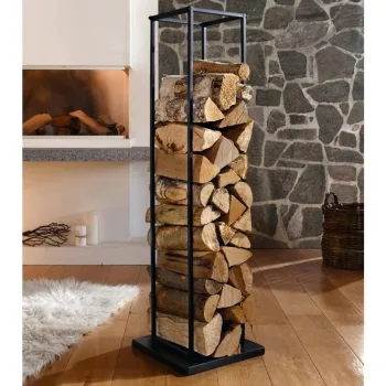 Şömine Aksesuarı Odunluk Metal Büyük Odun Dolabı - Görsel 2