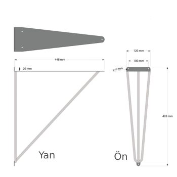 Duvar Raf Desteği Duvar Rafı Demir Desteği Metal Raf Desteği - Görsel 3